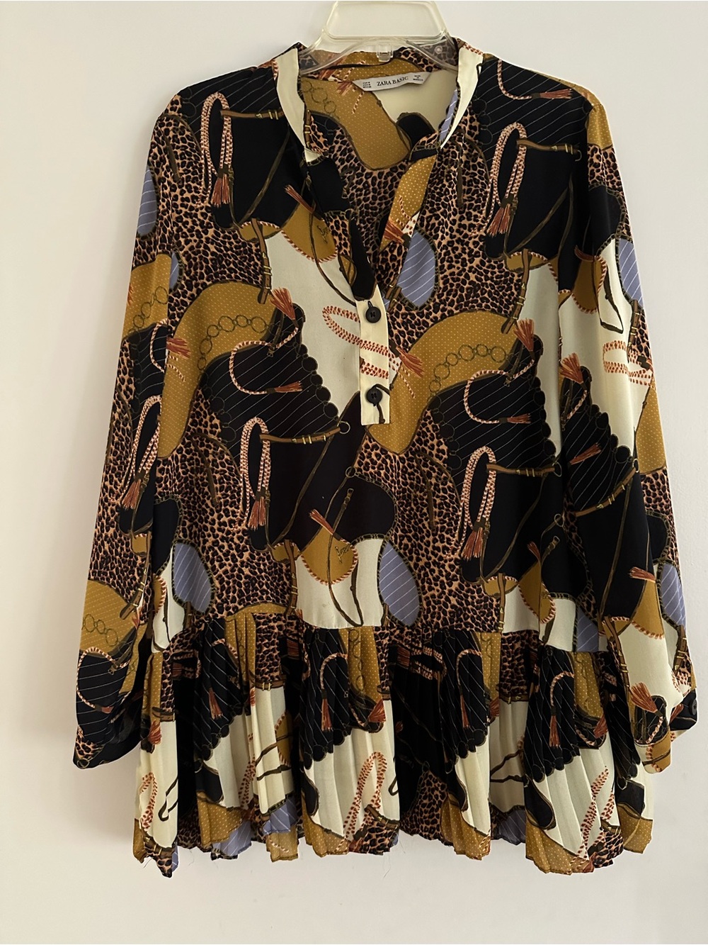 Zara Printed PeplumTunic Top